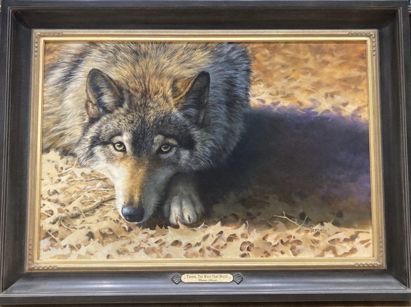 Original painting Takaya, the Wolf that Waits by Bonnie Marris