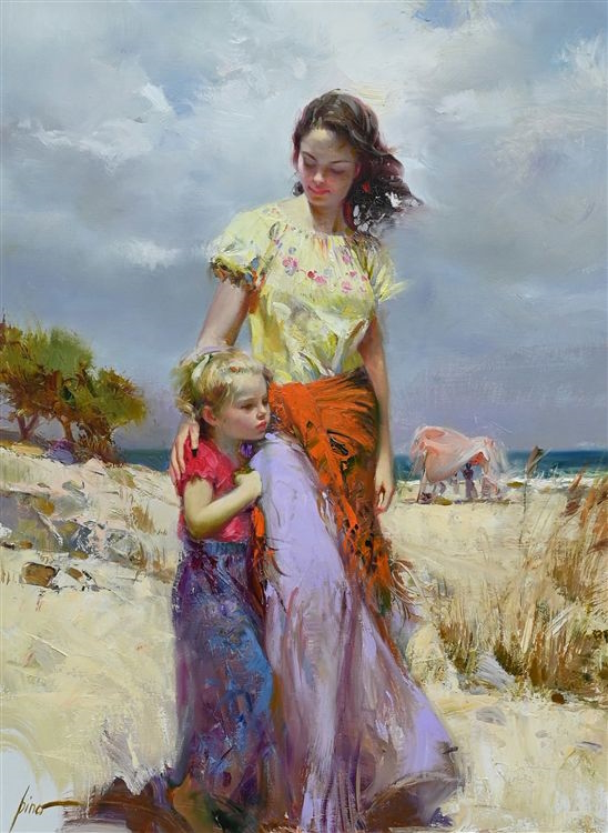 Original Painting, Family Retreat by Pino