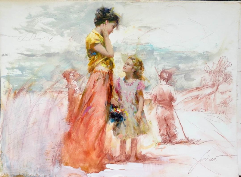 Original Painting, Remember When Study by Pino
