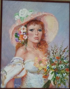 Original Painting, Picking Flowers