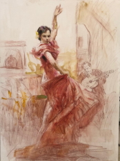 Spanish Dancer Study by Pino