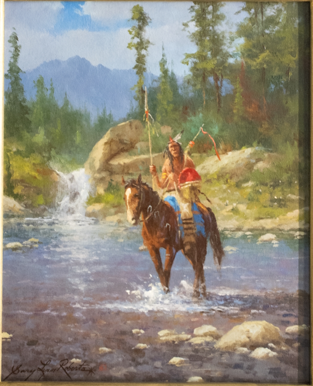 Lone Warrior a Gary Lynn Roberts Original Painting