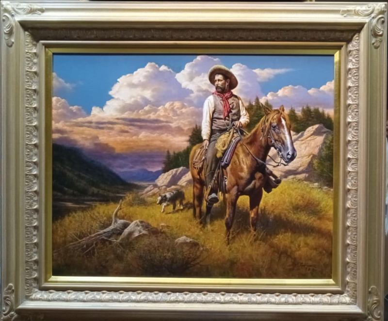 Original Painting, King of the Hill by Alfredo Rodriguez