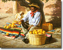 Original Painting, Naranjas Mexicanas by Alfredo Rodriguez