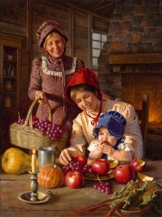 Original Painting, Grandma's Taste Tester by Alfredo Rodriguez