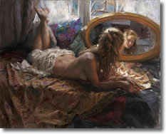 Original Pastel, Reflejo A Contraluz by Vicente Romero
