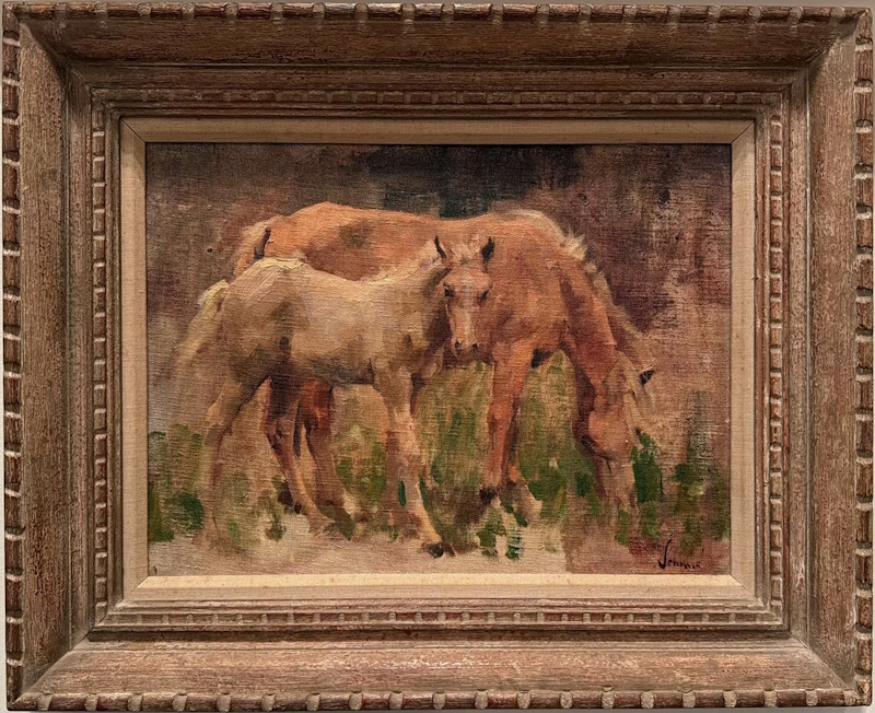 Original Painting, Palomino and Colt by Richard Schmid
