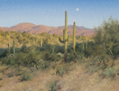 Original Painting, Evening Light Over Camp Creek by Matt Smith