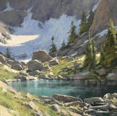 Original Painting, Mountain Pool by Matt Smith