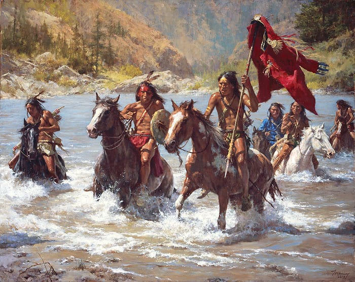 Capturing the Chief's Coat by Howard Terpning