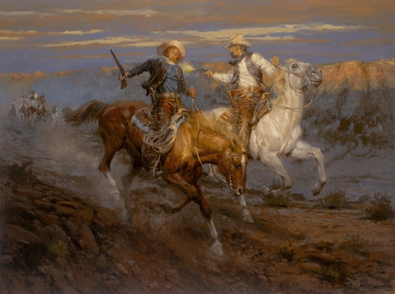 Original Painting, High Tail It to Freedom by Andy Thomas