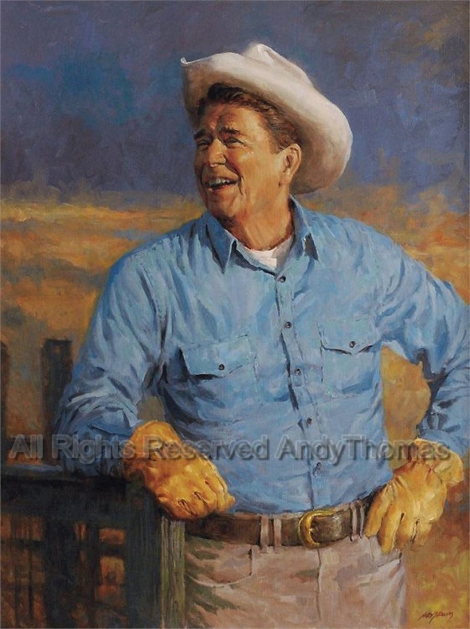 Original Painting, Reagan by Andy Thomas