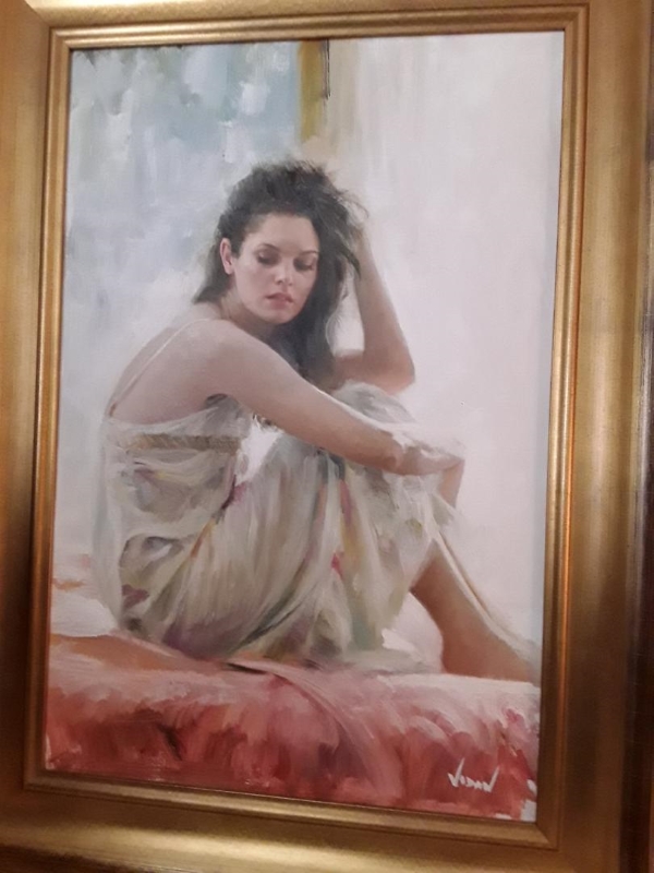Kathryn in Positano Original Painting by Vidan