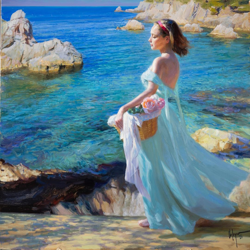 Tender is the Sea Original Painting by Vladimir Volegov