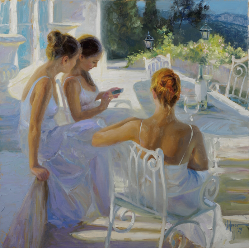 The Message Original Painting by Vladimir Volegov