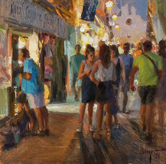 Warm Night Walk Original Painting by Vladimir Volegov