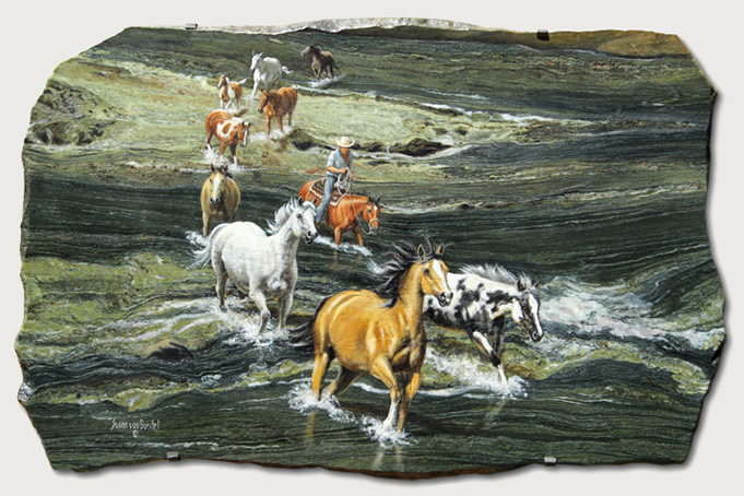 Original painting Green River Crossing by Susan von Borstel