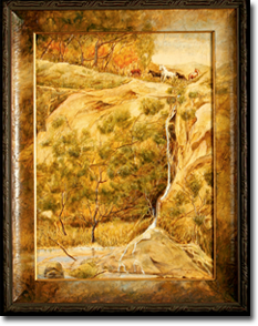 Original Painting, Above the Falls by Susan von Borstel