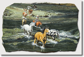 Original Painting, Green River Crossing by Susan von Borstel