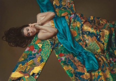 Original Painting, Harmony in Topaz, Emerald, and Blue by Evan Wilson